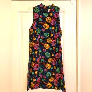 Colorful Floral Sleeveless Dress
